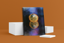 Load image into Gallery viewer, Double Eclipse Take Note Wellness Journal. Cover shows two full moon eclipses partially overlapping each other.